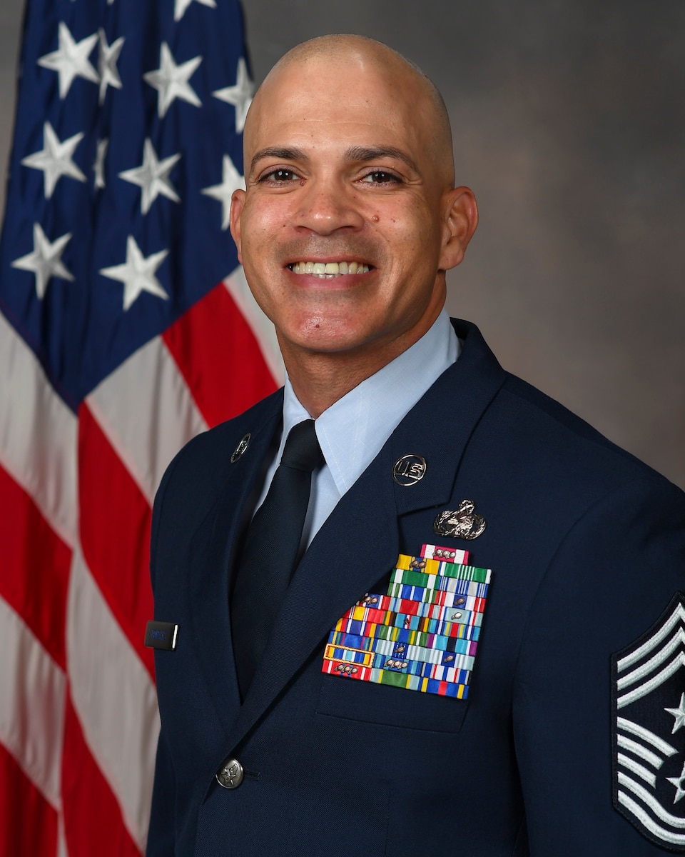 Chief Master Sgt. Lloyd E. Morales, 88th Air Bae Wing command chief, official photo.
