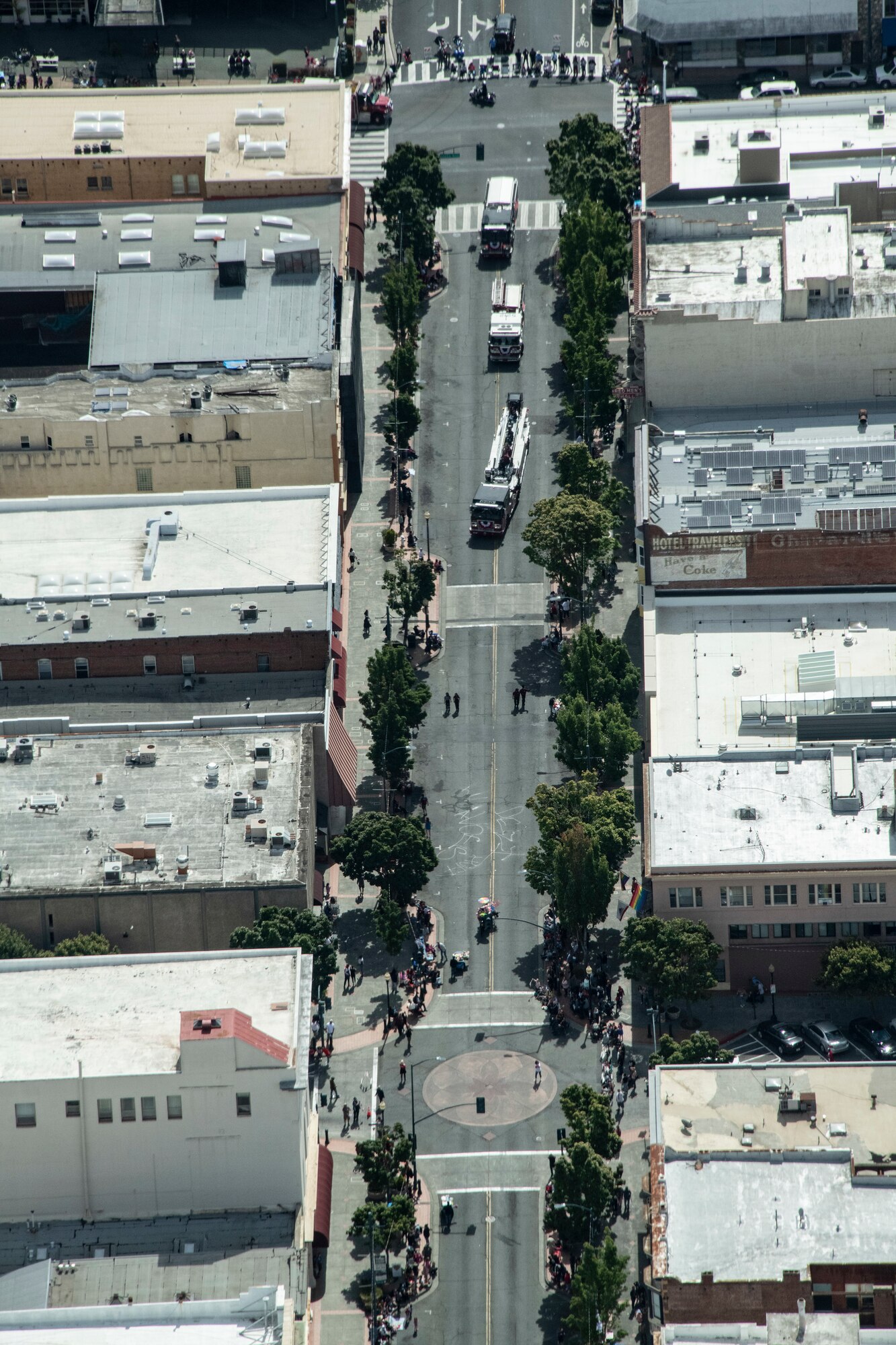 Aerial view of a town
