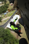 The Indiana Helicopter Aquatic Rescue Team participated in a multi-agency disaster response exercise in College Station, Texas, June 22, 2022. Indiana HART showcased its aquatic rescue skills in the Texas summer heat alongside National Guard members and first responders from other states.