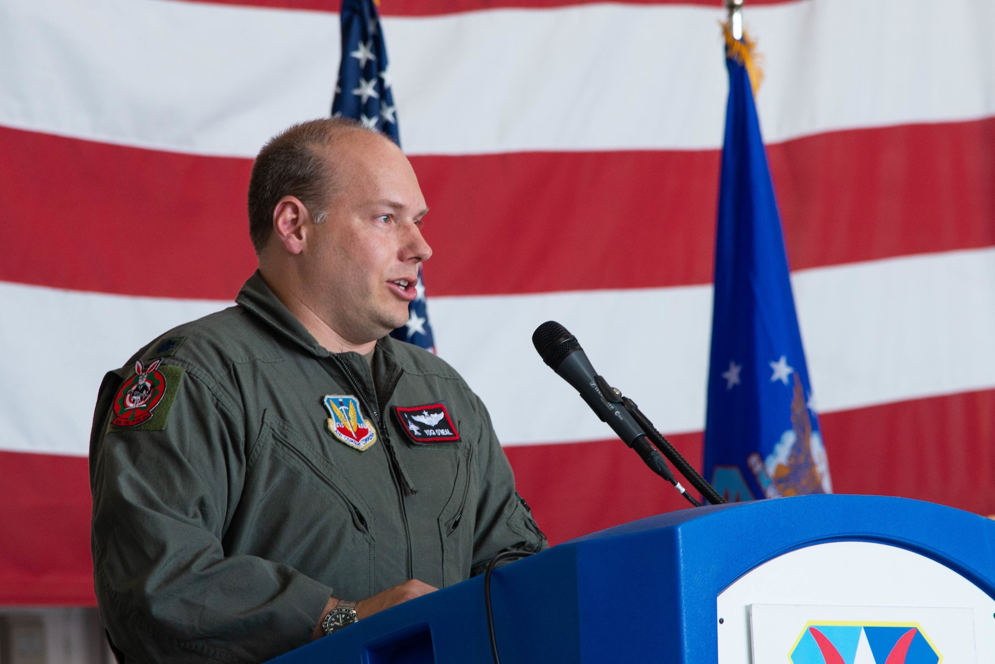 An image from an activation of the 306th Fighter Squadron at the 177th Fighter Wing.