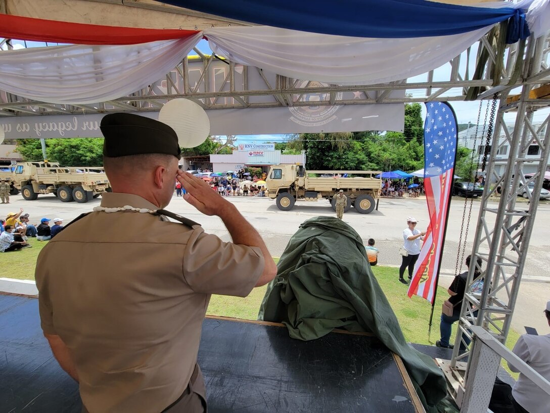 9th MSC command team celebrates July 4 in Guam, Saipan