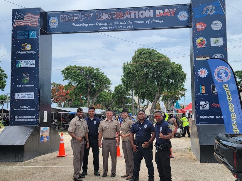 9th MSC command team celebrates July 4 in Guam, Saipan