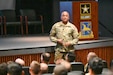 Army Reserve CW5 Phillip Brashear, son of Navy MCPO Carl Brashear, guest speaks at USAICoE