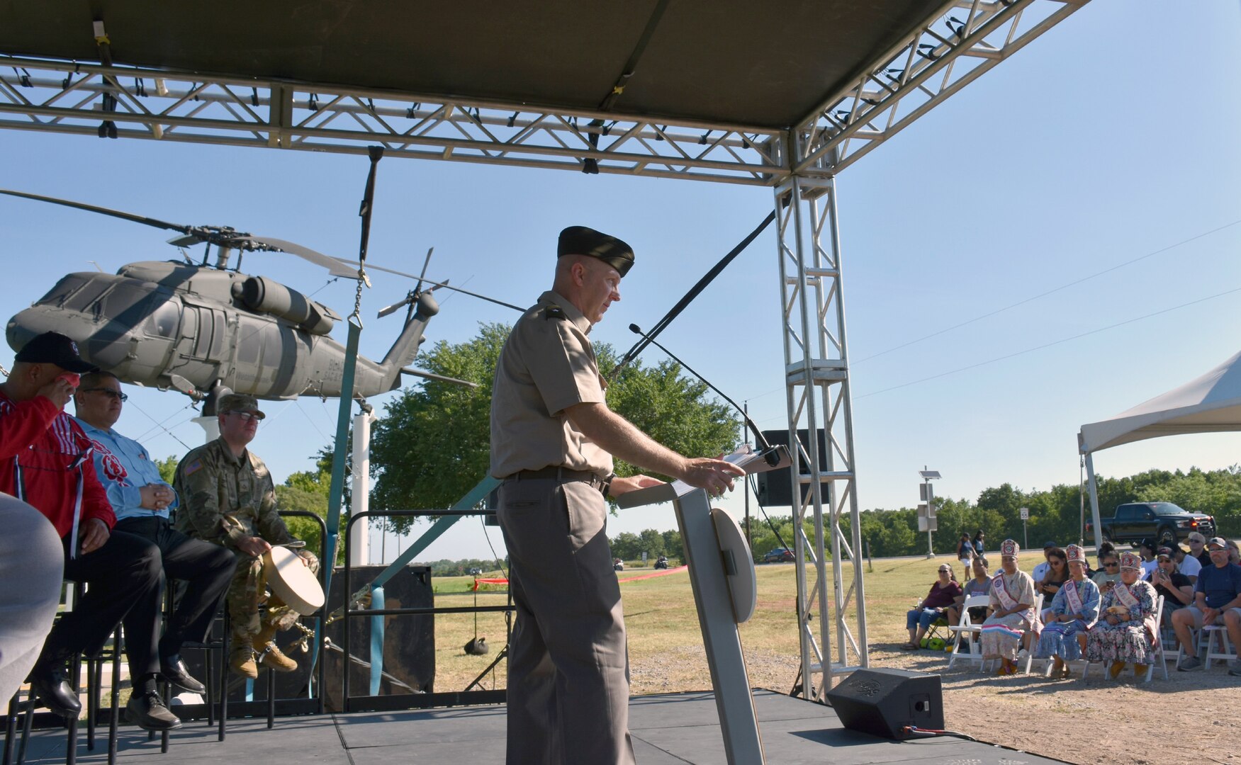 MICC general speaks at Black Hawk helicopter dedication