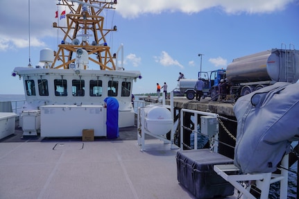 Coast Guard Cutter Oliver Berry Conducts Potable Water Offload at Kiritimati Island, Kiribati