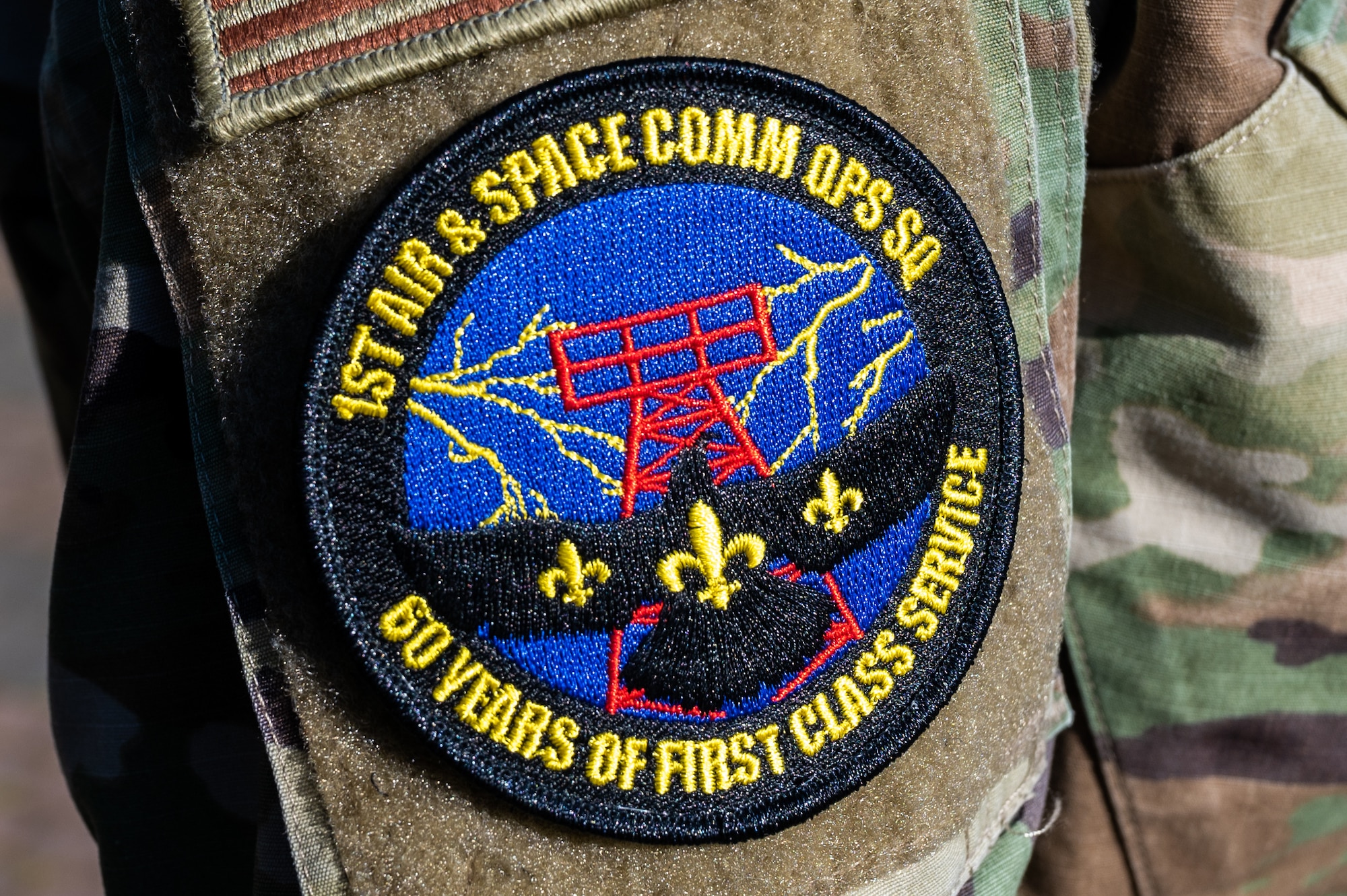 A close-up of a squadron patch.
