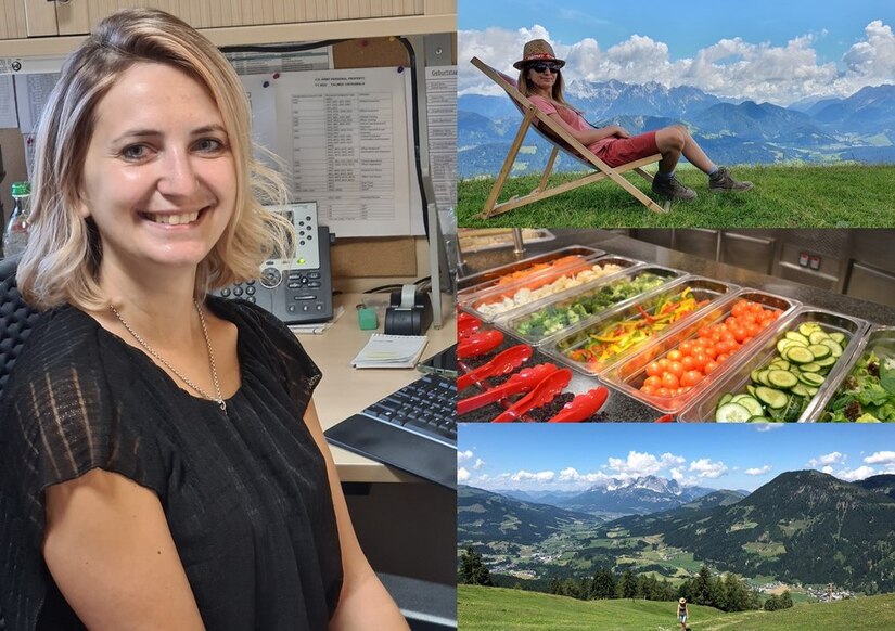 Carina Walberer is a transportation assistant at the Personal Property Processing Office in Grafenwoehr, Germany. The PPPO is part of the Logistics Readiness Center Bavaria’s Transportation Division, 405th Army Field Support Brigade. She believes nutrition, exercise and a healthy lifestyle is very important. And hiking is one of her biggest hobbies and ways to stay active and fit, she said.