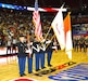 505th Signal Brigade performs color guard for NBA