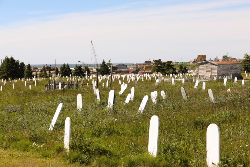 As of July 8, 2022, 124 Alaska Territorial Guard veterans rest in unmarked graves at the Belmont Point Cemetery in Nome. The state of Alaska Office of Veterans Affairs is working with local community partners, to include the local Veterans of Foreign War Post, to ensure the graves are marked in recognition of the veteran’s service. (Alaska National Guard photo by 1st Lt. Balinda O’Neal)