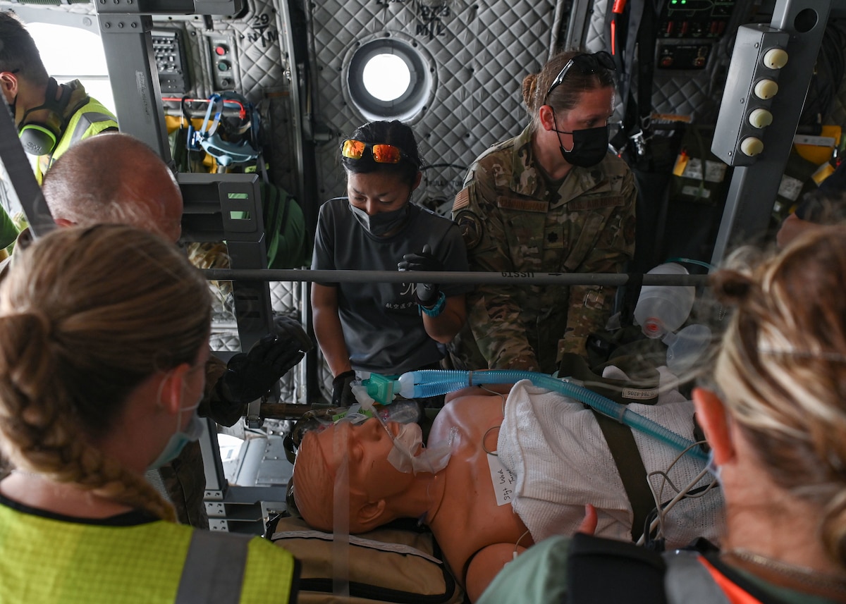 Image of Airmen training on a plane
