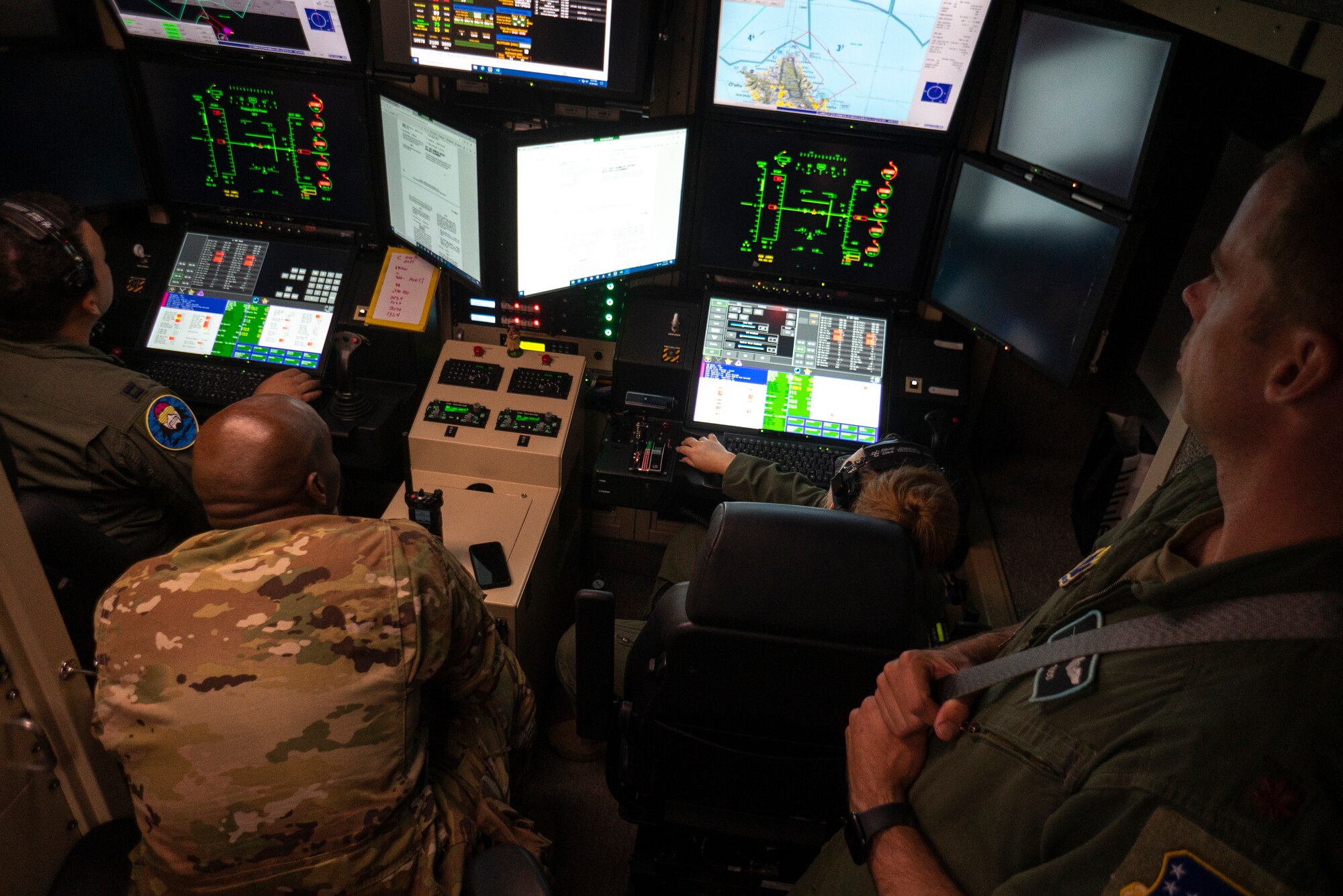 KANEOHE BAY, Hawaii (June 30, 2022) - U.S. Air Force launch and recovery aircrew 29th Attack Squadron, prepare to land an MQ-9A Reaper assigned to the 163d Attack Wing, at Marine Corps Air Station Kaneohe Bay, Marine Corps Base Hawaii, during Rim of the Pacific (RIMPAC) 2022.  Twenty-six nations, 38 ships, four submarines, more than 170 aircraft and 25,000 personnel are participating in RIMPAC from June 29 to Aug. 4 in and around the Hawaiian Islands and Southern California. The world’s largest international maritime exercise, RIMPAC provides a unique training opportunity while fostering and sustaining cooperative relationships among participants critical to ensuring the safety of sea lanes and security on the world’s oceans. RIMPAC 2022 is the 28th exercise in the series that began in 1971. (U.S. Air Force photo by Tech. Sgt. Emerson Nuñez)