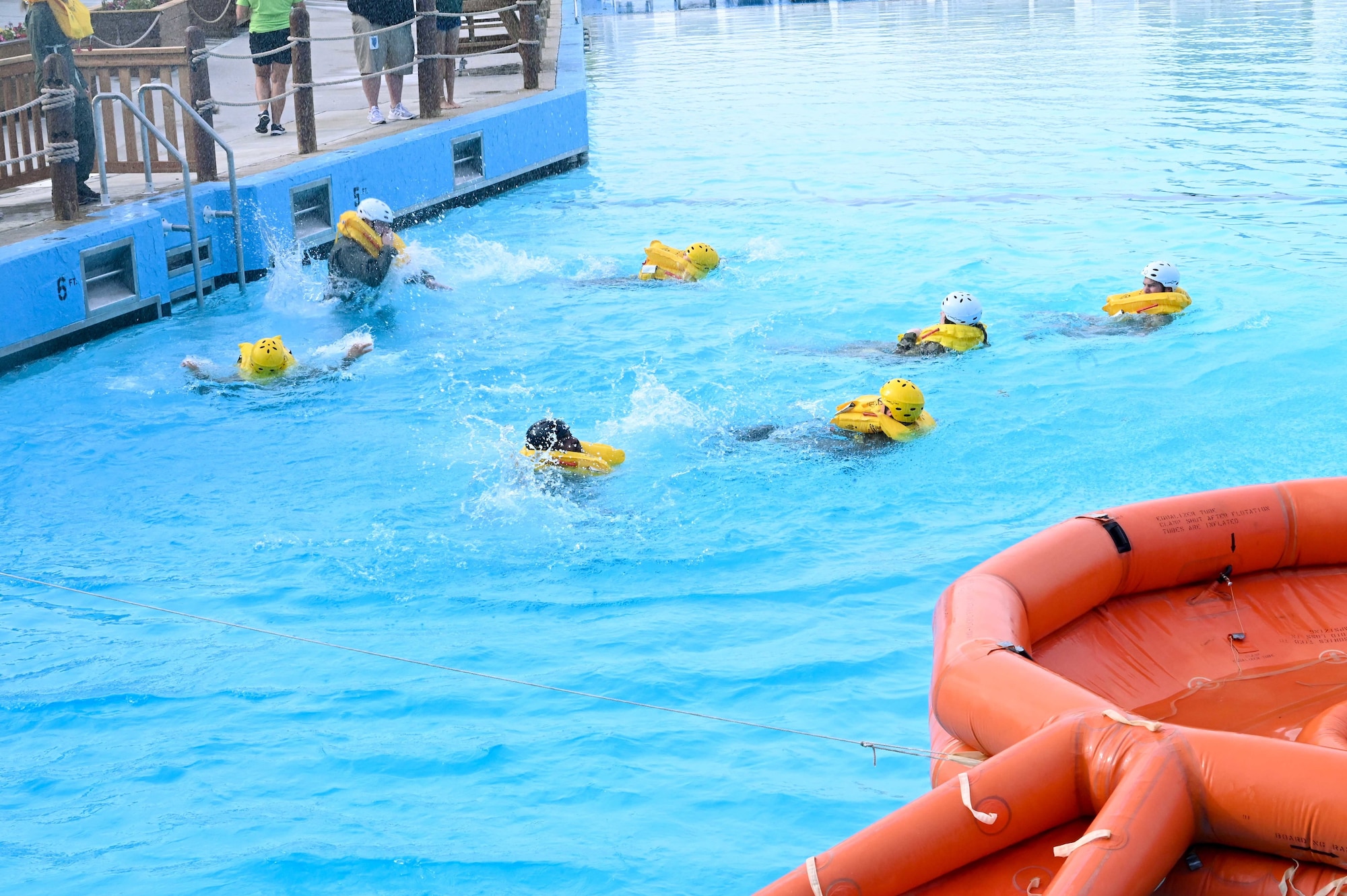 People swimming