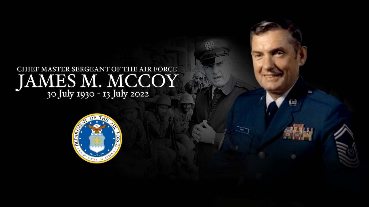6th Chief Master Sgt. of the Air Force, James M. McCoy, memorial graphic.