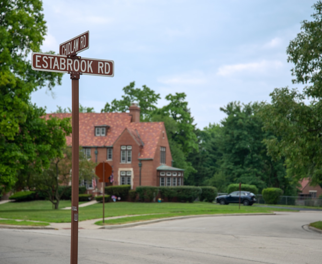 Estabrook Road on Area A, Wright-Patterson Air Force Base, Ohio, was named after Brig. Gen. Merrick Estabrook Jr., July 12, 2022. Estabrook was commander of both Patterson Field and Fairfield Air Depot from 1939 to 1943. The road runs from Wright-Patterson Medical Center to Turtle Pond.