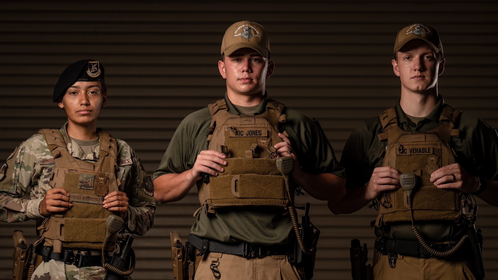 Marine Patrolmen assigned to the 6th Security Forces Squadron protect over seven miles of coastline surrounding MacDill Air Force Base, Florida, July 10, 2022. On June 12, marine patrolmen Airman 1st Class Samari Rivera-Rodriguez, Kade Jones, and Sabin Venable, along with Staff Sgt. William Au, rescued eight victims who were stranded on top of a capsized vessel in Tampa Bay while on patrol. The 6th SFS Marine Patrol unit is the only fully operational, 24/7 unit in the Air Force, and is responsible for protecting one of the largest coastal restricted areas in the Department of Defense. (U.S. Air Force photo by Staff Sgt. Alexander Cook)