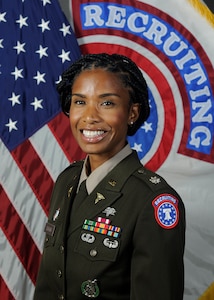 Female Soldier with flags