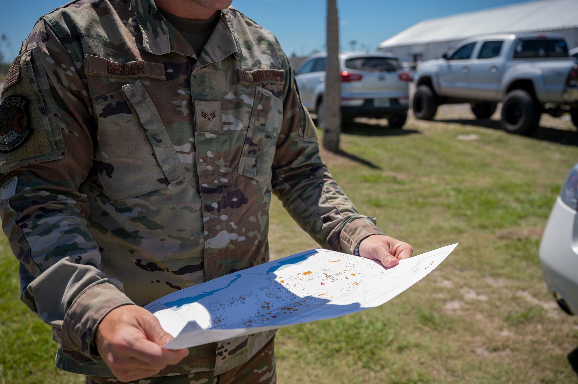 A man holding a map