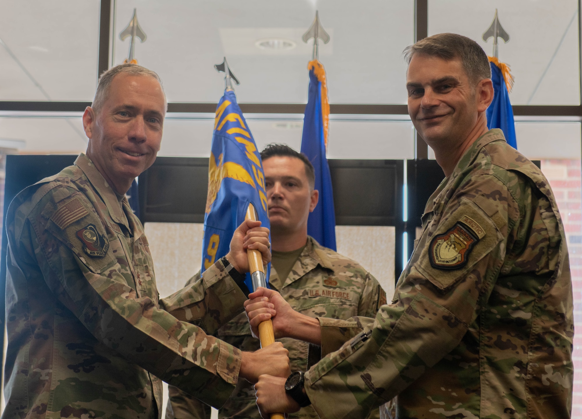 Airmen pass guidon