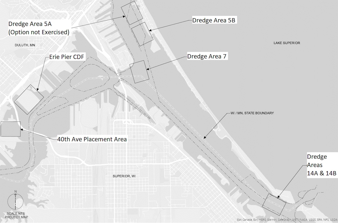 U.S. Army Corps of Engineers, Detroit District, awarded a contract for dredging at Duluth-Superior Harbor in western Lake Superior on the Minnesota-Wisconsin border, to begin early August.