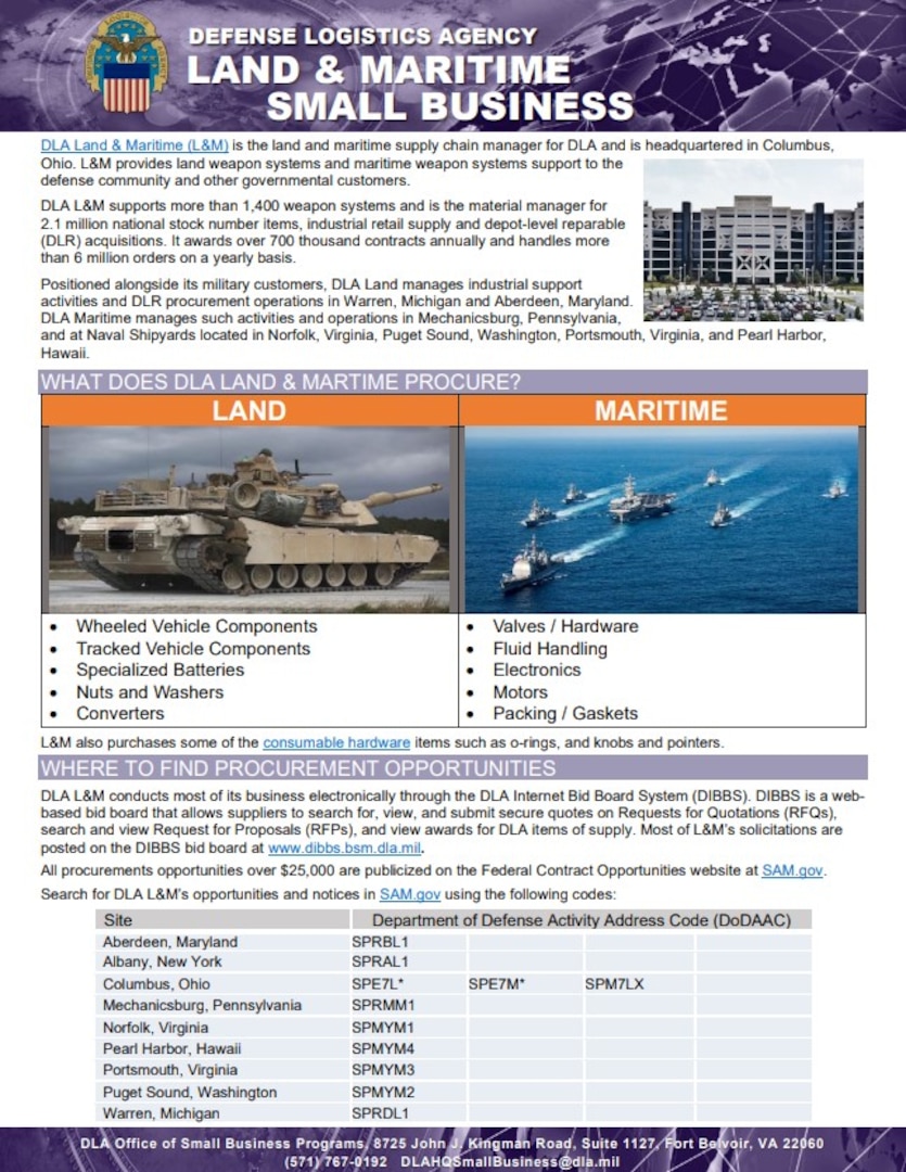 Land and Maritime Brochure