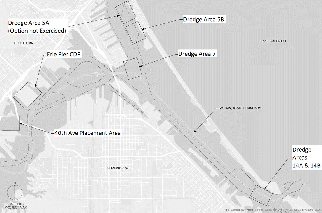 U.S. Army Corps of Engineers, Detroit District, awarded a contract for dredging at Duluth-Superior Harbor in western Lake Superior on the Minnesota-Wisconsin border, to begin early August.