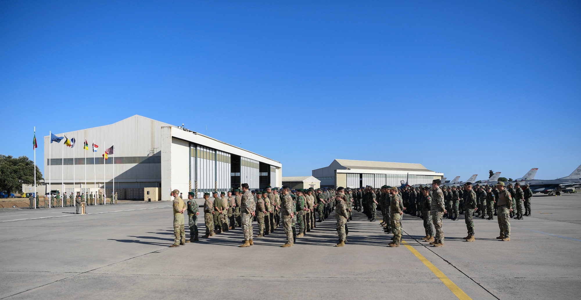 service members standing in formation