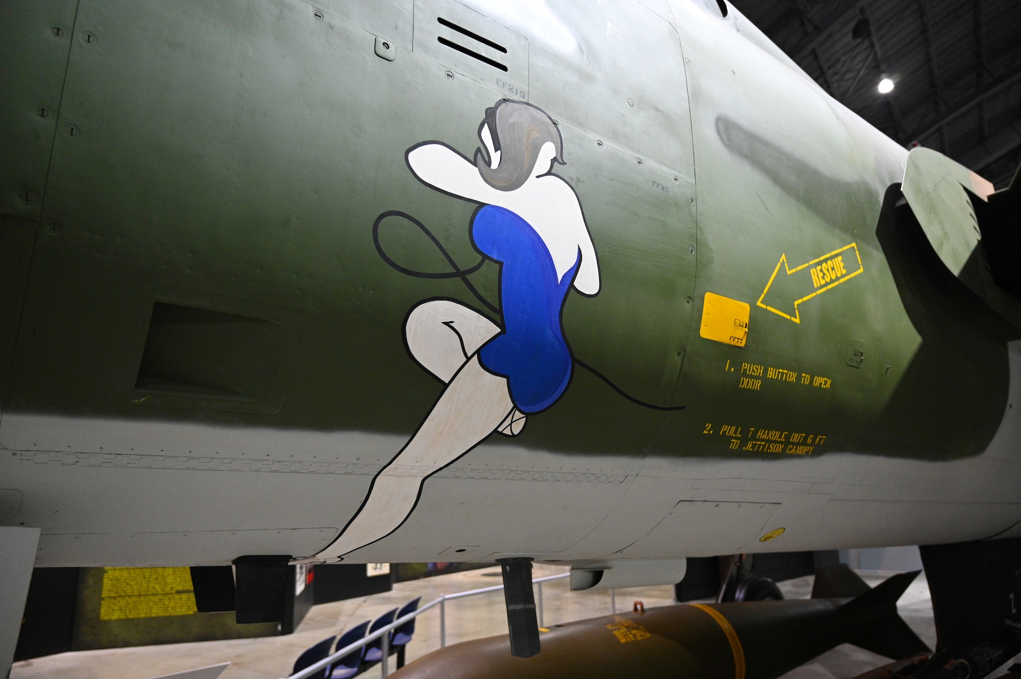 Republic F-105D Thunderchief exterior view of airplane.