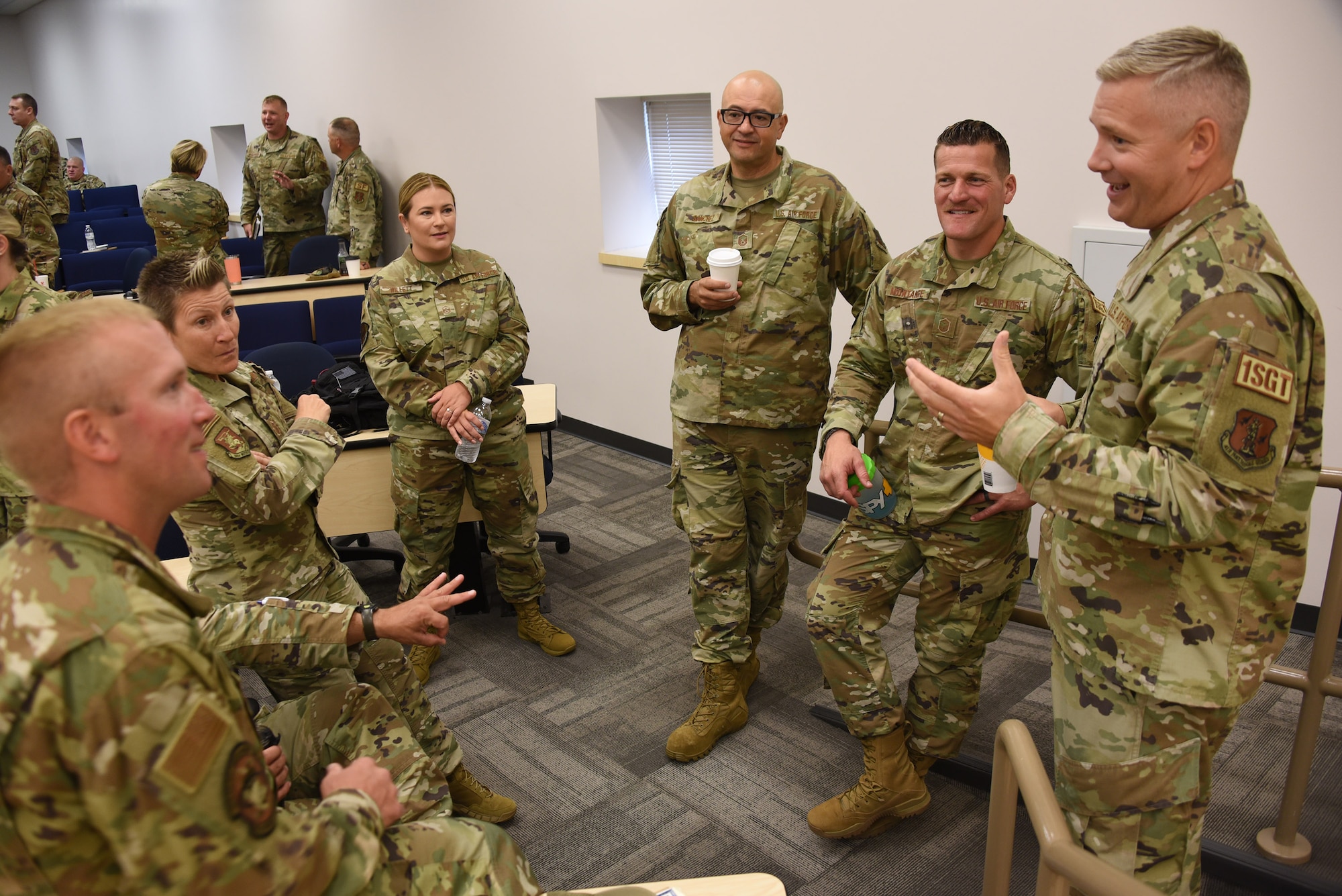 senior enlisted leadership huddle