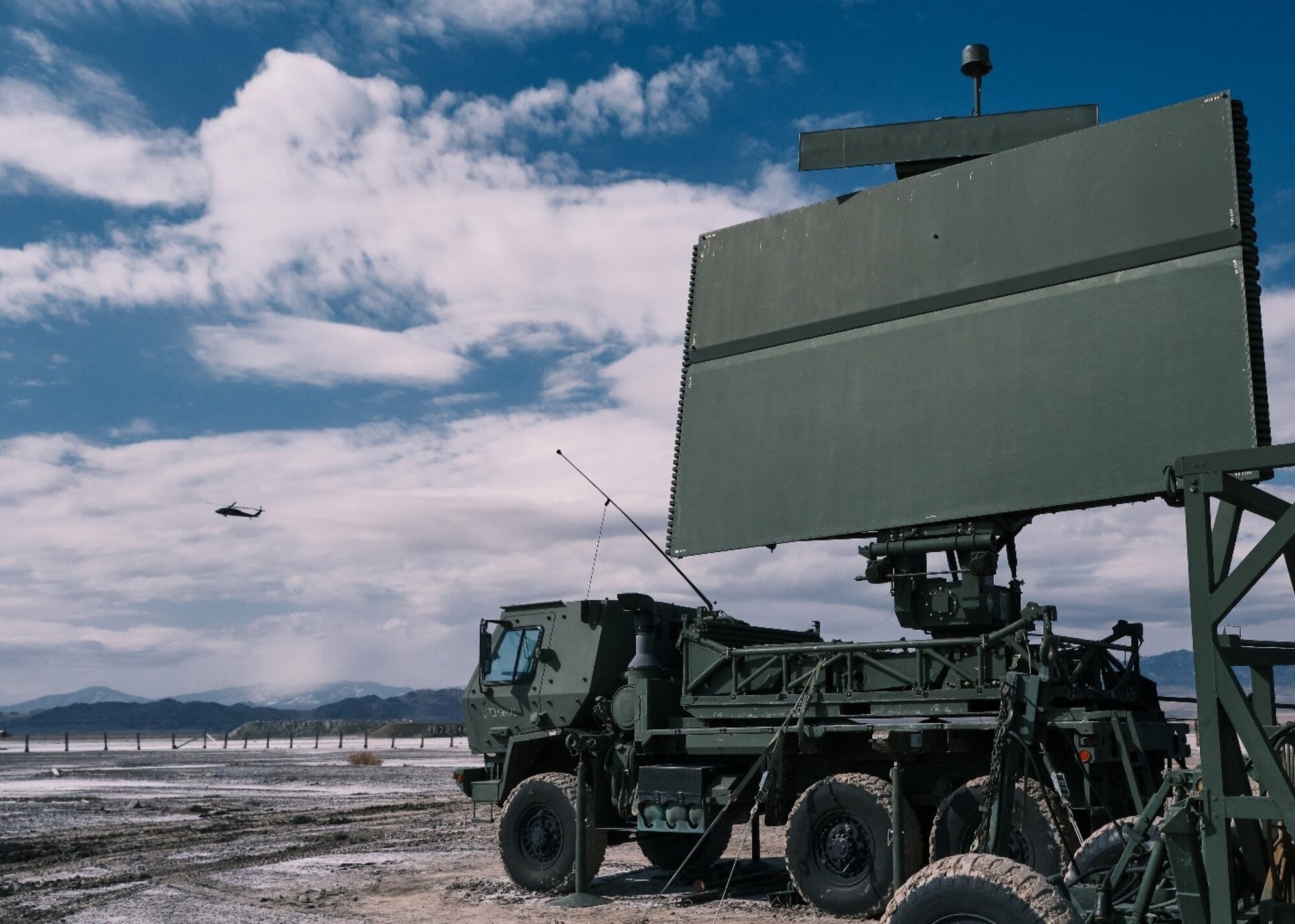 A mobile AN/TPS-75 setup at a Command Reporting Center in an undisclosed location in 2022.  Together the 729th Air Control Squadron and the Utah National Guard's 109th Air Control Squadron partner to train air battle management and mission accomplishment.