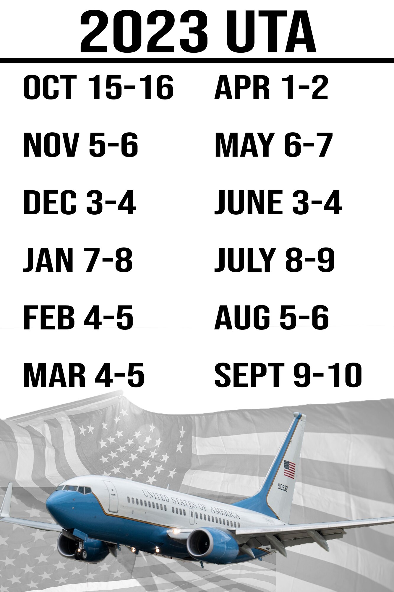 932nd Airlift Wing fiscal year 2023 UTA schedule > 932nd Airlift Wing