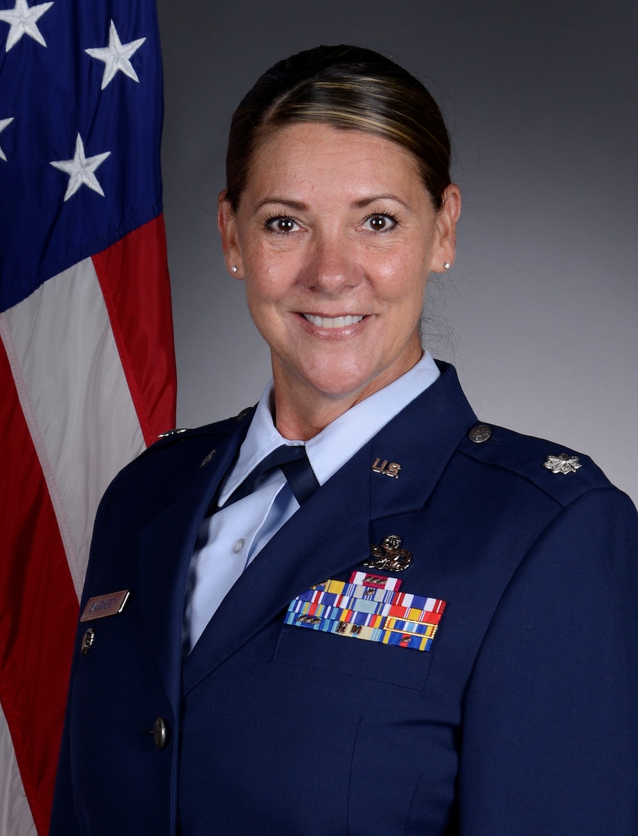 Official portrait of Lt. Col. Rebecca Daugherty. (U.S. Air Force photo)