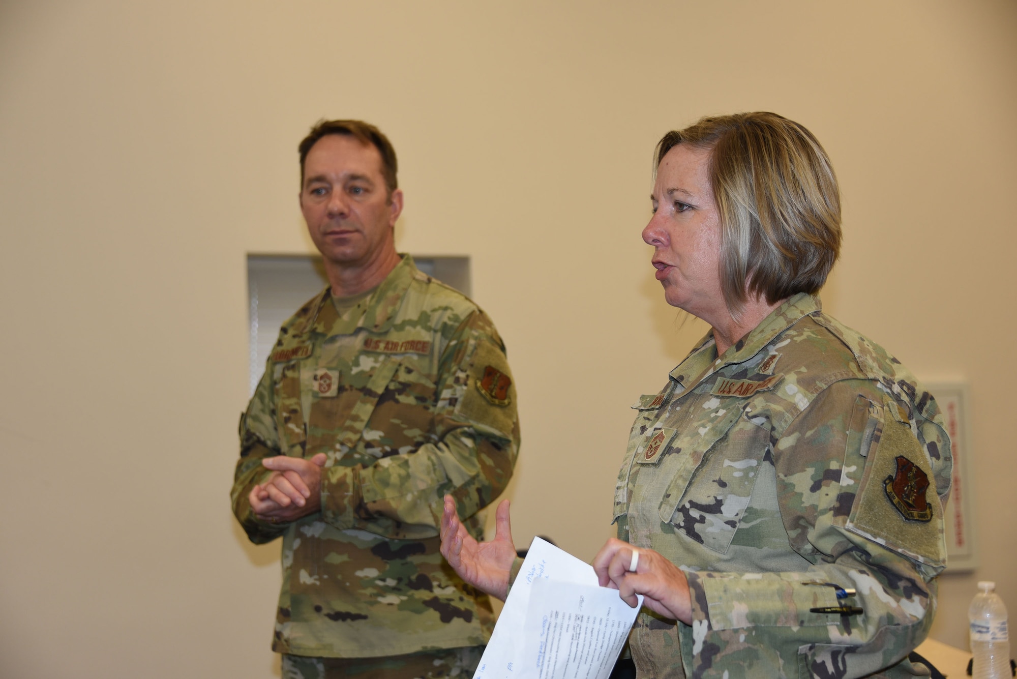 senior enlisted leadership huddle