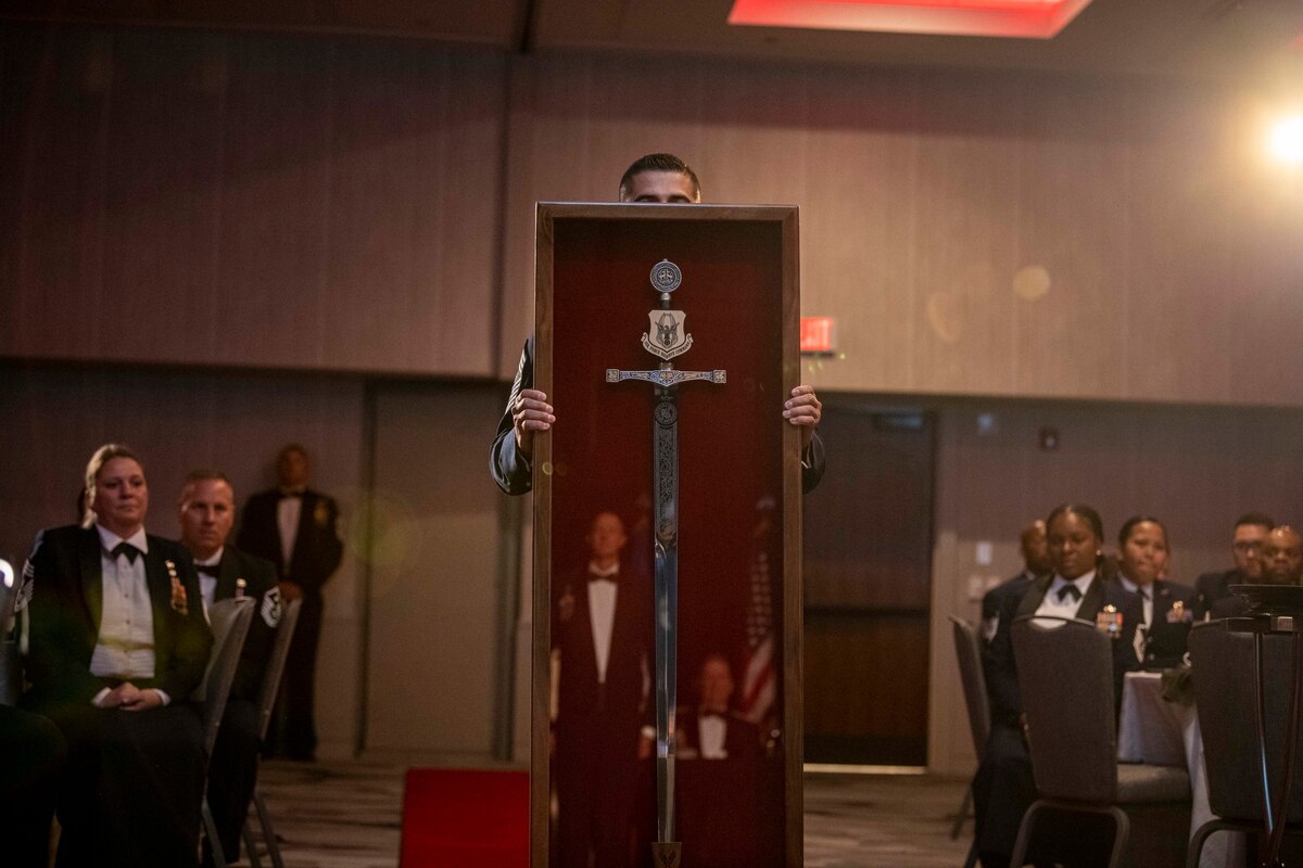 Photo of the sword presented during the ceremony.