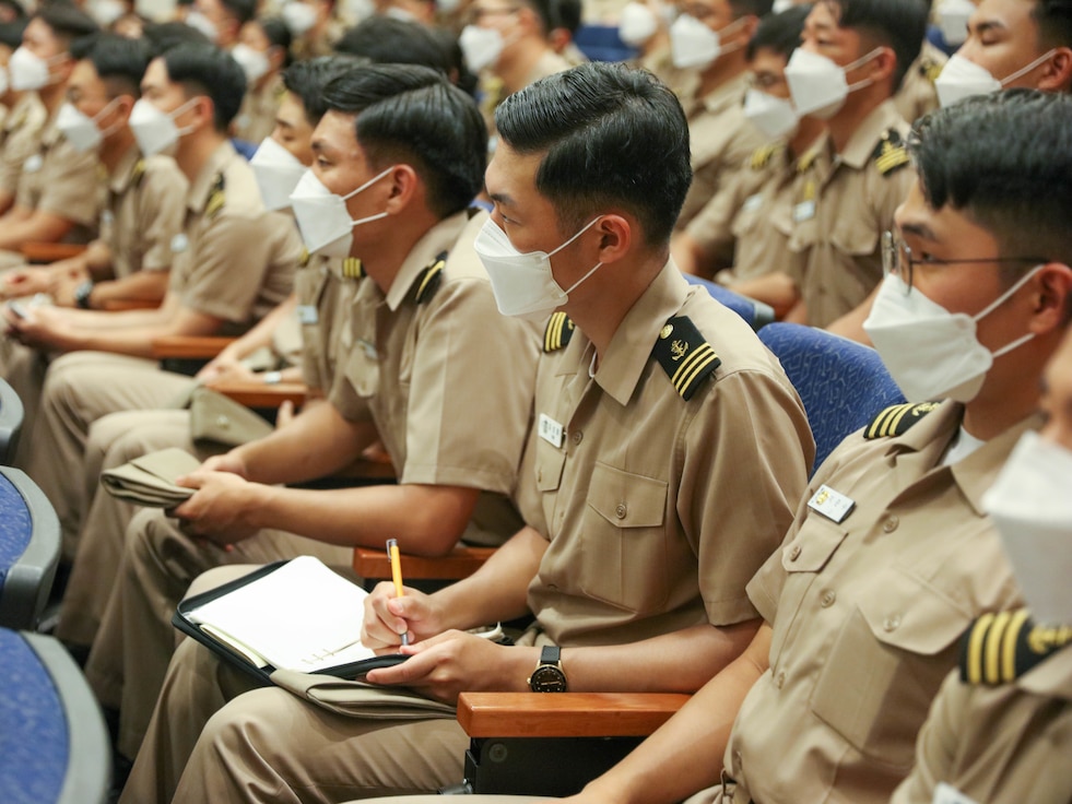 More than 160 midshipmen and faculty from the Republic of Korea Naval Academy visited U.S. Forces Korea/United Nations Command headquarters on July 15, 2022.