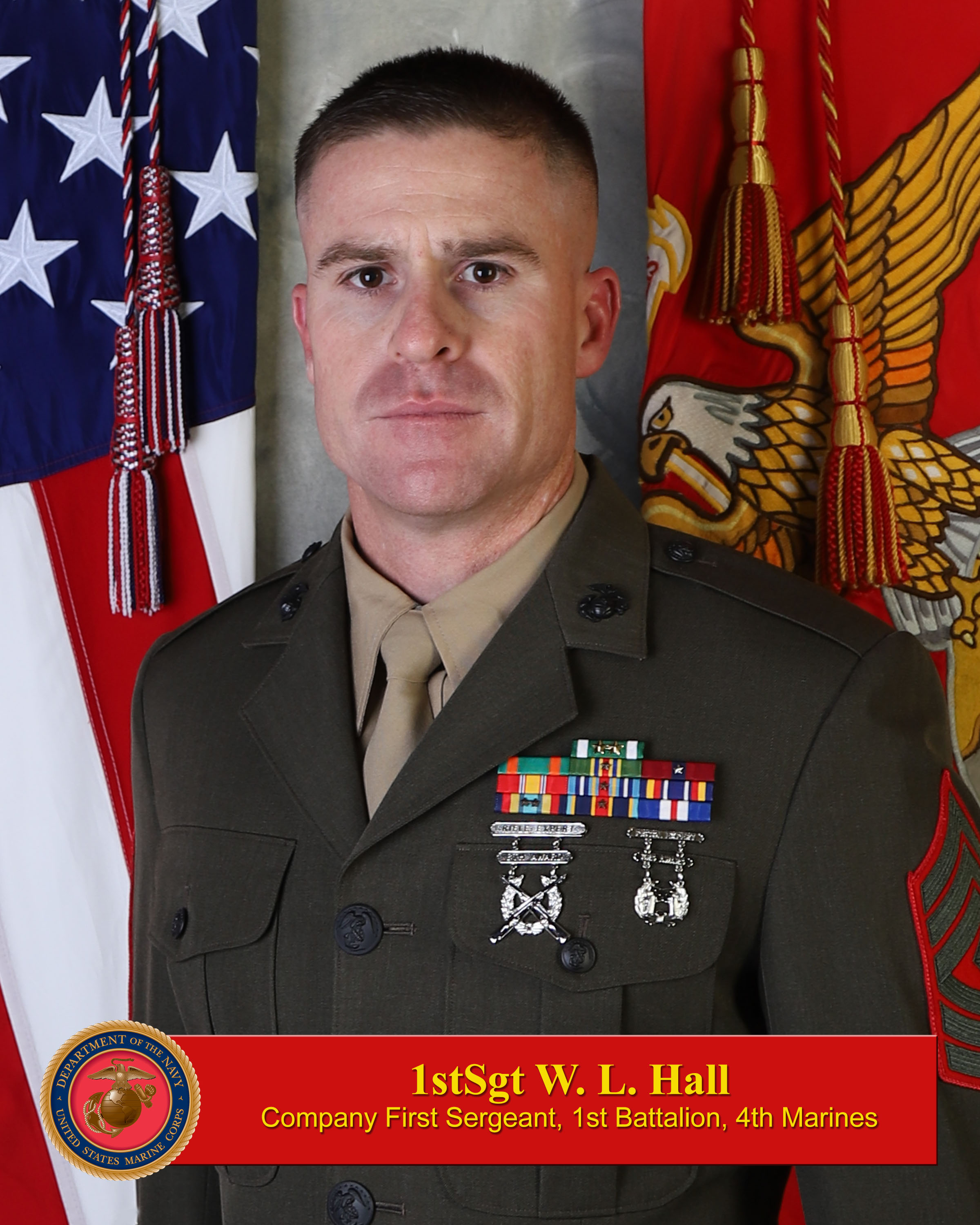 1stSgt W L Hall gt 1st Marine Division gt Biography