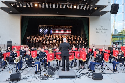 A band director directs a band