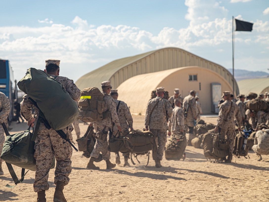 Marines with MWSS-473 arrive for Marine Corps Reserve's premier annual training event