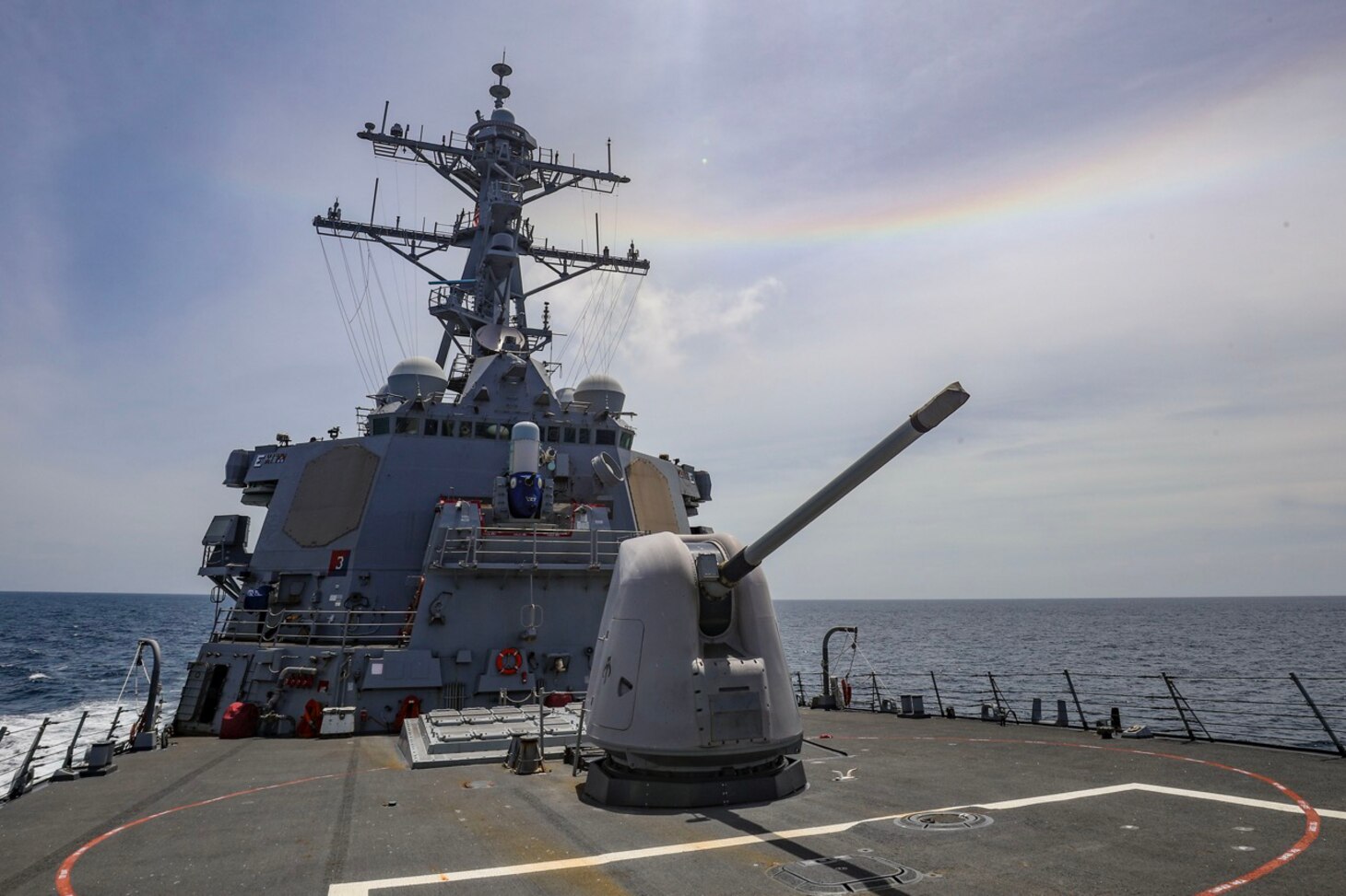 Arleigh Burke-class guided-missile destroyer USS Benfold (DDG 65) conducts routine underway operations. Benfold is forward-deployed to the U.S. 7th Fleet area of operations in support of a free and open Indo-Pacific. (U.S. Navy photo by Mass Communication Specialist 2nd Class Arthur Rosen)