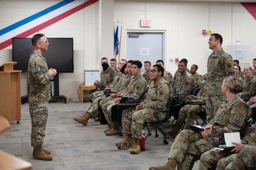 Chief Master Sgt. of the Space Force Roger A. Towberman visits JBLE