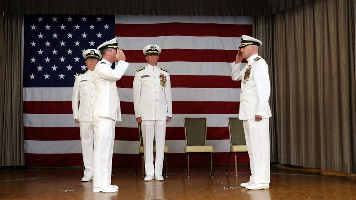 CAPT Paul relieves CAPT Miller, NAVFAC Northwest Change of Command 2022