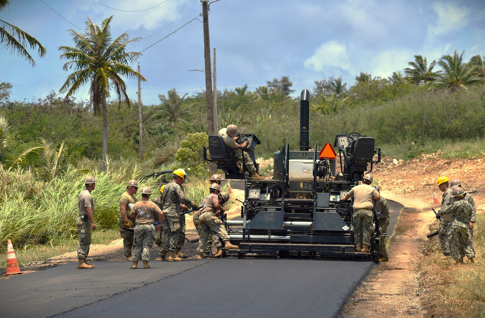 U.S. Navy Seabees and U.S. Marines accomplish a wide scope of engineering projects while at Expeditionary Camp Tinian