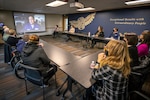 Puget Sound Naval Shipyard & Intermediate Maintenance Facility leaders from CrossAbilities Employee Resource Group and Diversity, Equity, Inclusion and Accessibility meet with Skookum Contract Services to learn and share best practices for employing and supporting individuals with disabilities. (U.S. Navy photo by Scott Hansen)