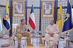 Kuwait Armed Forces Chief of the General Staff Lieutenant General Sheikh Khaled Saleh Al-Sabah meets the Commander of United States Central Command Michael Kurilla.