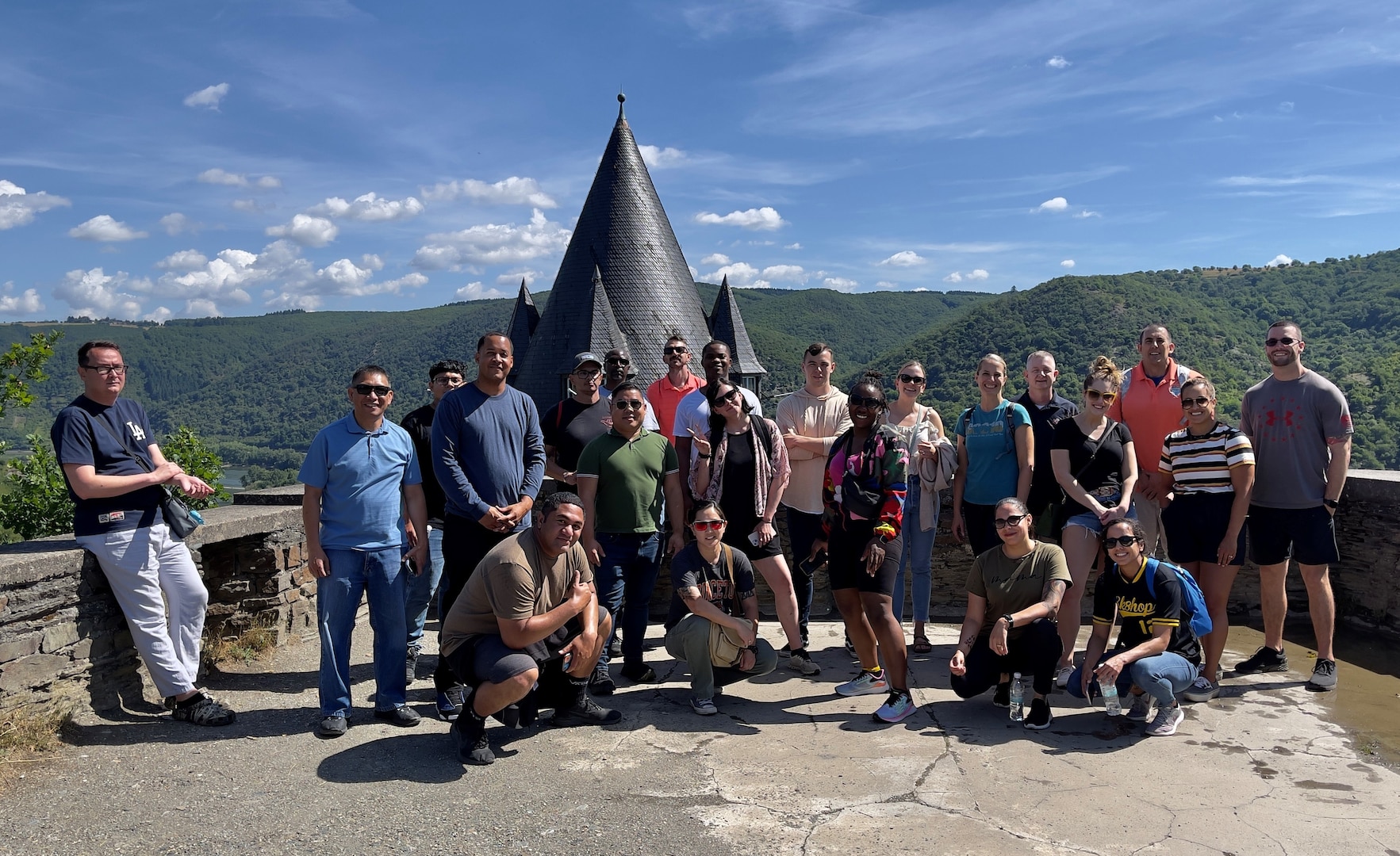 Twenty-five military members and LRMC staff attend a resiliency trip to Bingen am Rhein hosted by Landstuhl Regional Medical Center Clinical Pastoral Department, June 28. The trip was used to encourage social connection, individual well-being, and cultural awareness.