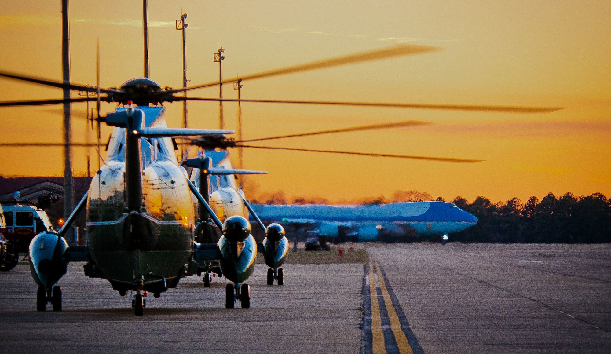 Air Force One departs Maxwell Air Force Base, Saturday, March 7, 2015.