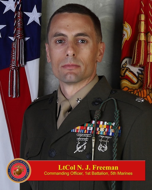 LtCol N. J. Freeman > 1st Marine Division > Biography