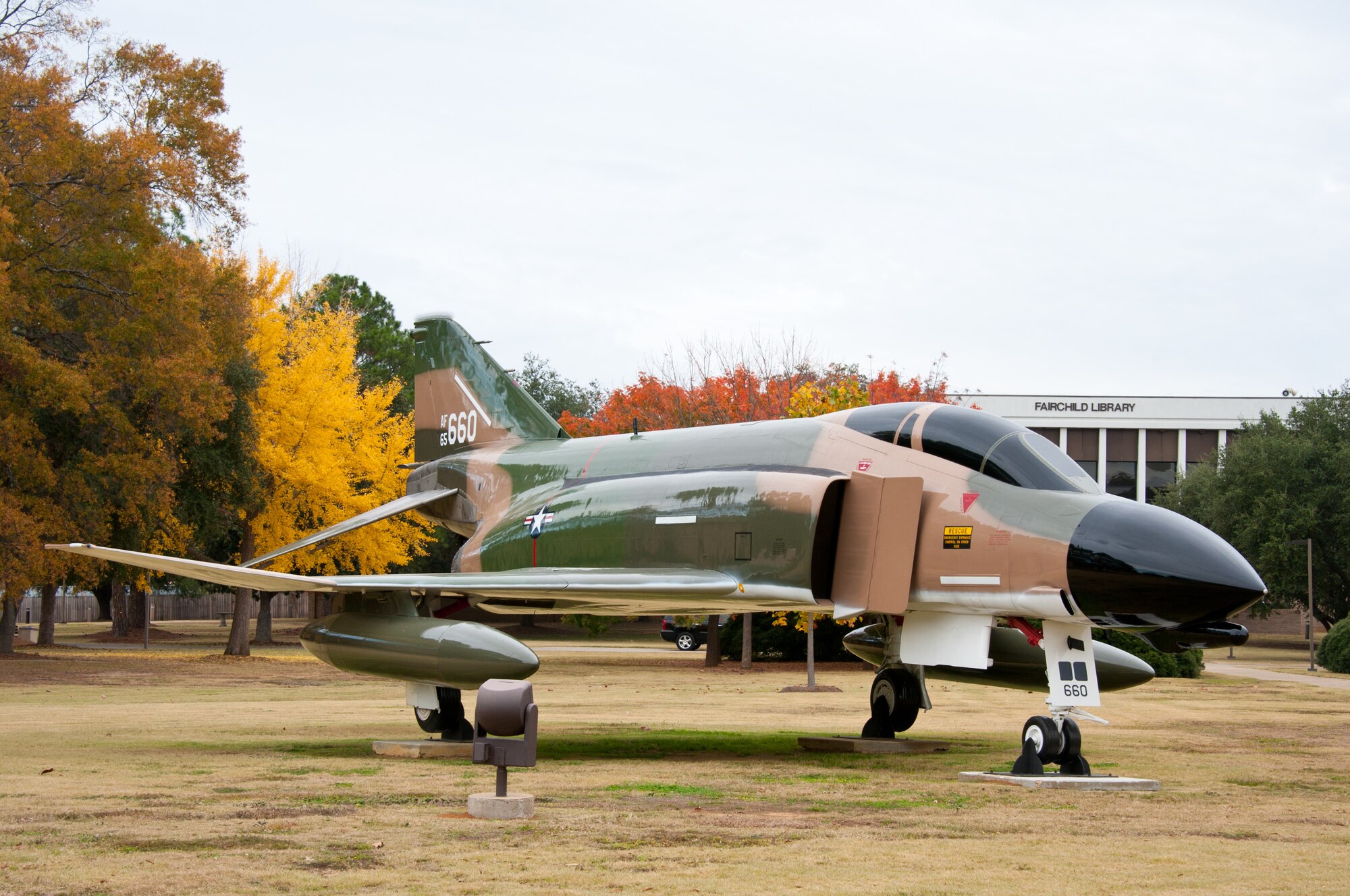 Autumn colors Air Park at Maxwell Air Force Base
