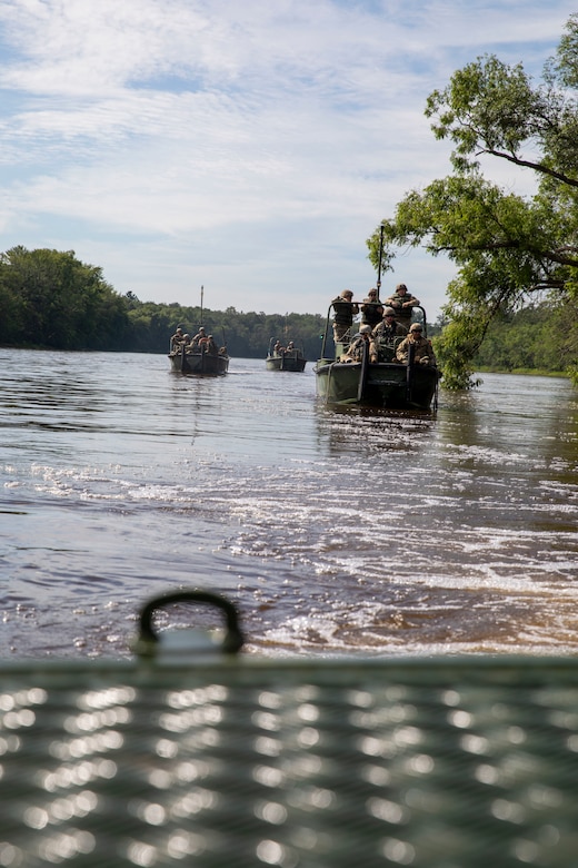 Engineers conduct floating bridge operations at Camp Ripley