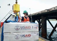 Coast Guard Cutter Juniper Conducts Potable Water and Supply Offload at Kiritimati Island, Kiribati