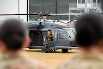 HH-60 Pave Hawk aircrew visits 37th Training Group students